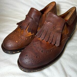 A.S. 98 Sasha Brown Leather Brogue Wingtip Kiltie Shoes Women's 41EU/9.5-10 US